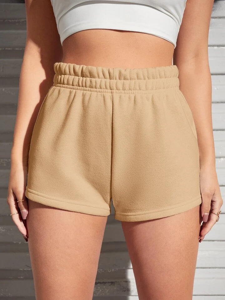 Elastic Waist Short Shorts