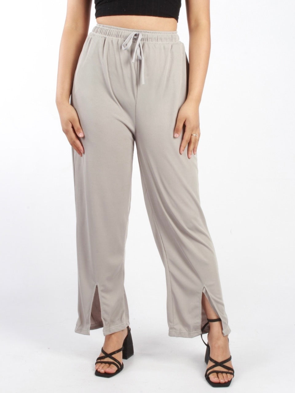 Front Split Straight Cut Thin Pants