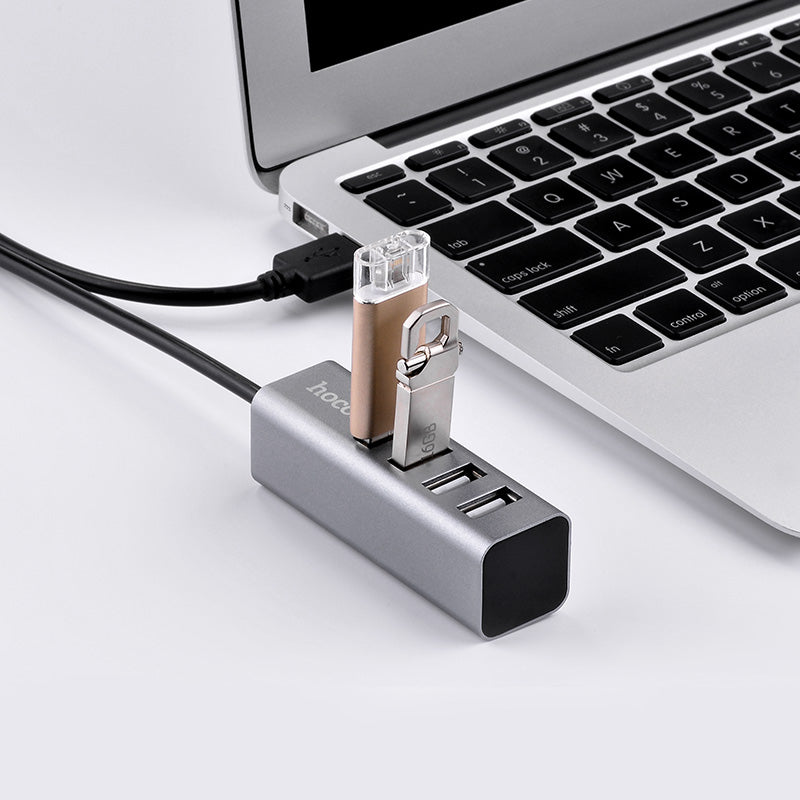 HOCO USB hub USB-A to four ports USB 2.0 charging and data sync
