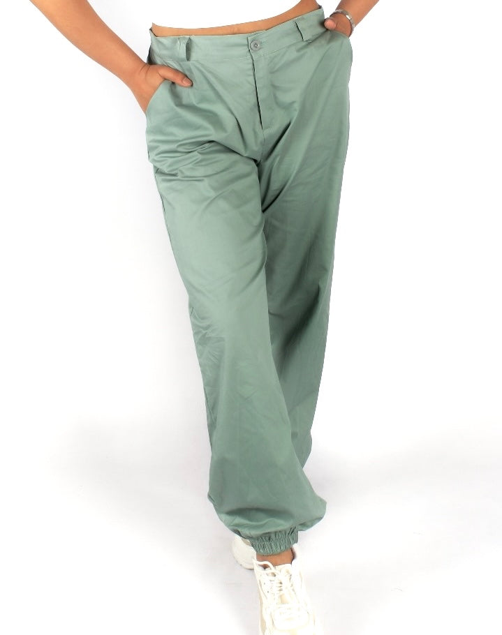 Cargo Trousers High Waist Button Pants without chain