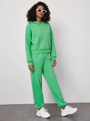 Green Two Piece Tracksuit Set