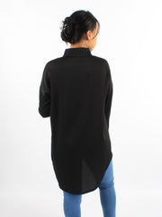 Asymmetrical Buttoned Up Long Shirt