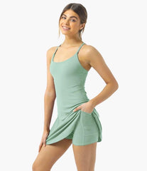 Spaghetti Strap Tennis Dress with shorts