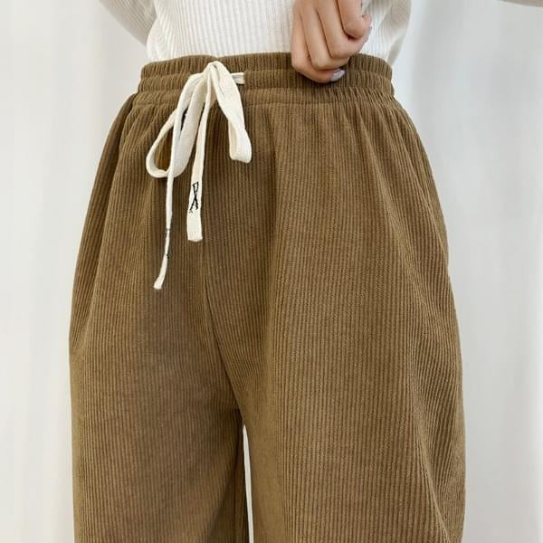 Velvet Wide Leg High Waist Trousers