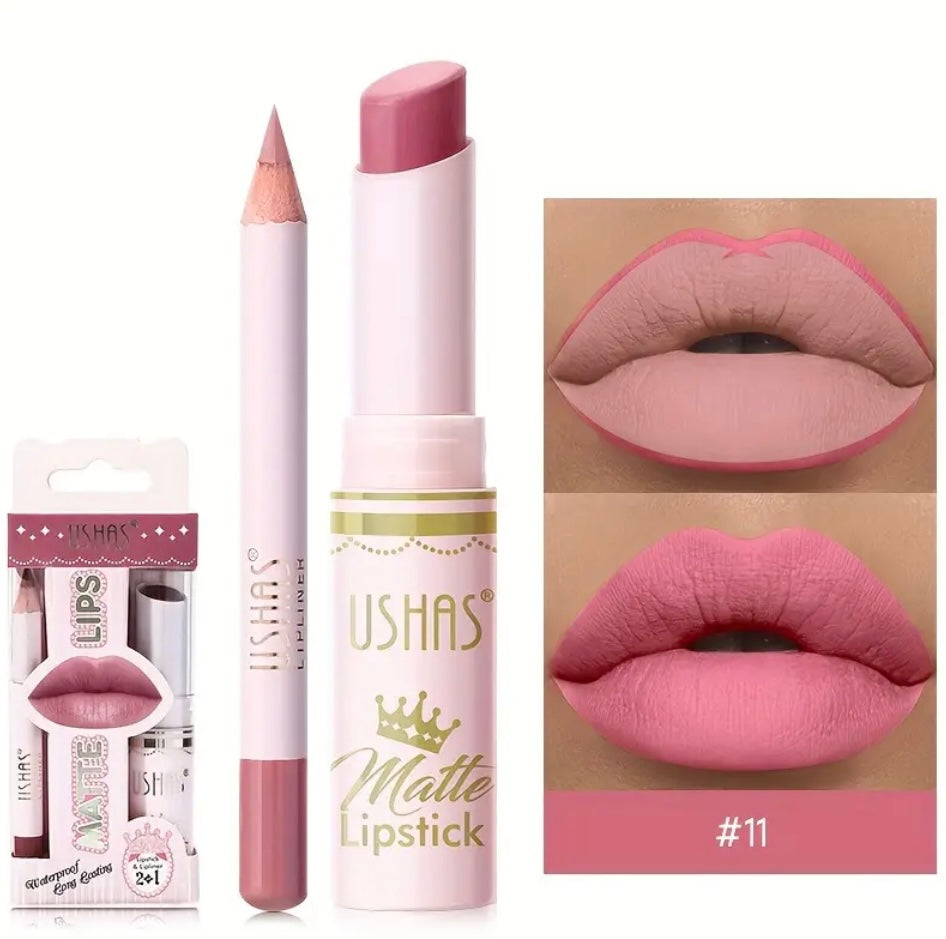 Matte Lipstick & Lip Liner Set 2pc