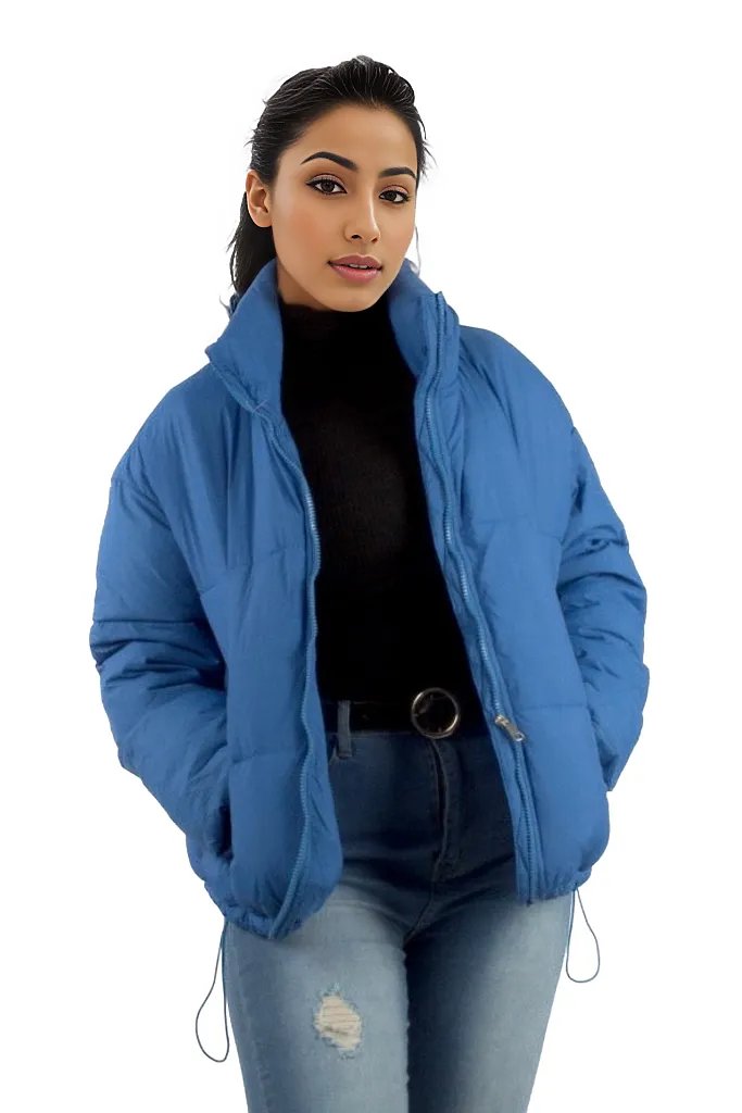 Crop Padded Winter Pocket Jacket