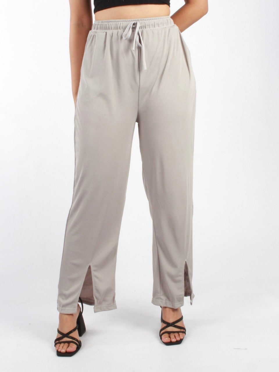 Front Split Straight Cut Thin Pants