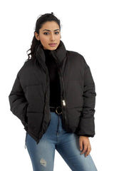 Crop Padded Winter Pocket Jacket