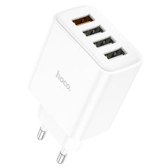 HOCO C102A  Fast USB Adapter 28.5 Watt with 4 Multiple USB Ports