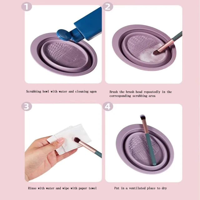 Silicone Foldable Makeup Brush Cleaner 1pc