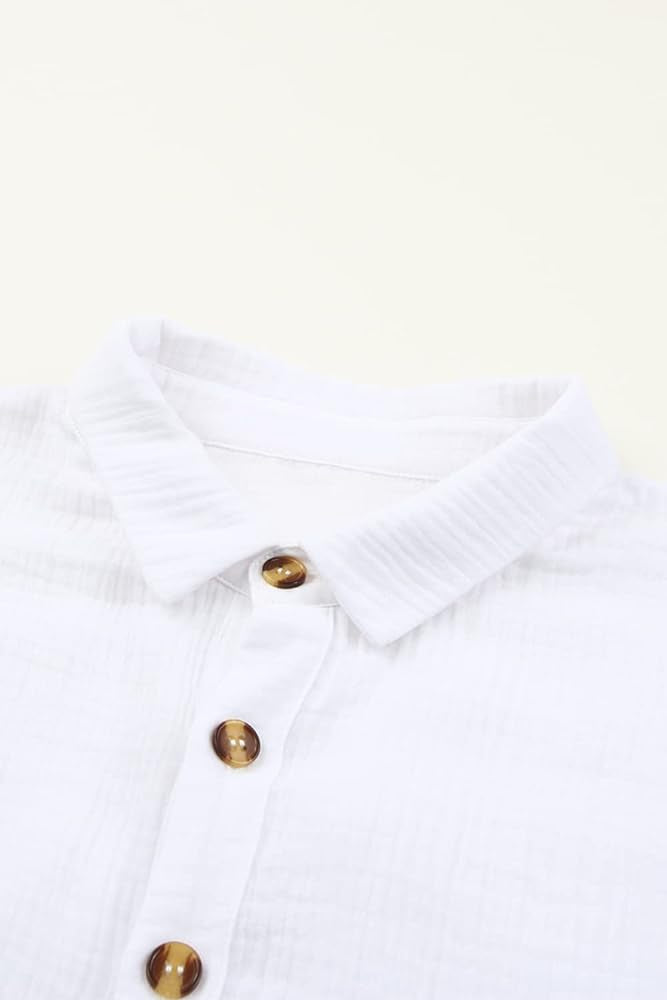 Rolled-Up Short Sleeve Maxi Button Up Shirt Dress