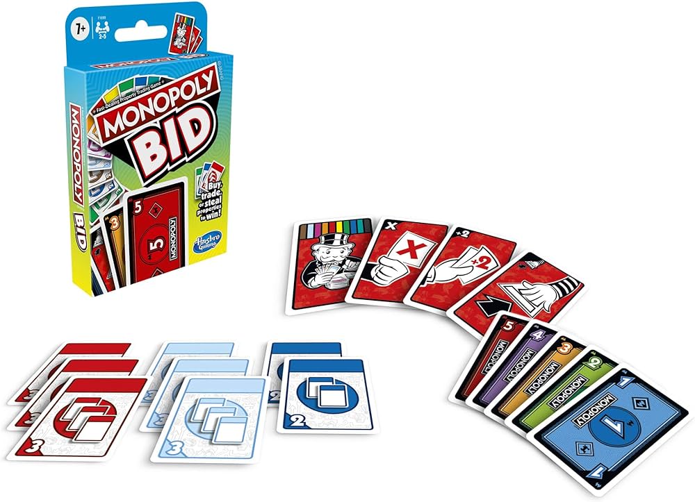 Monopoly Bid Card Game Set