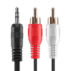 Aux 3.5mm Audio Jack to 2 RCA Male Audio Stereo Cable