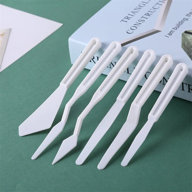 6Pcs/Set Plastic Painting Knife for Mixing