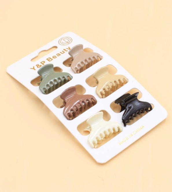 6pc Random Colour Mini Hair Grip Set