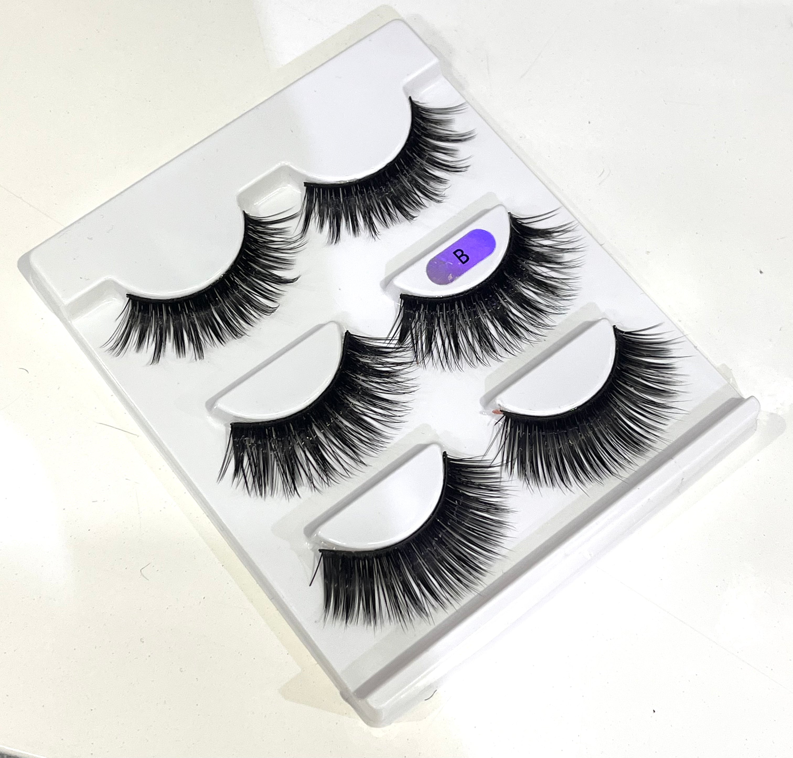 5D mink eyelashes 3 pairs random