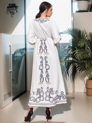 Traditional pattern maxi summer dress