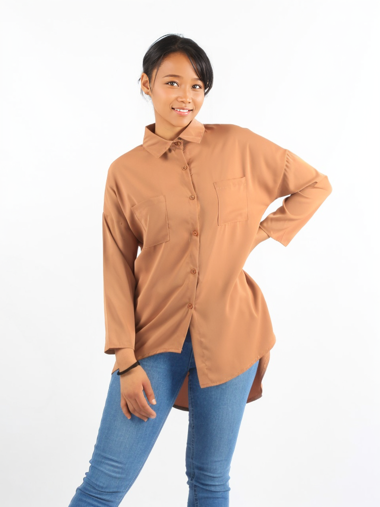 Asymmetrical Buttoned Up Long Shirt