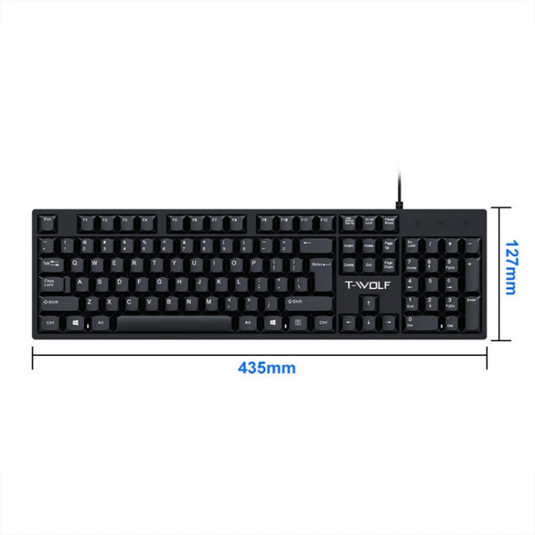 TWOLF T15 105 Keys USB Keyboard