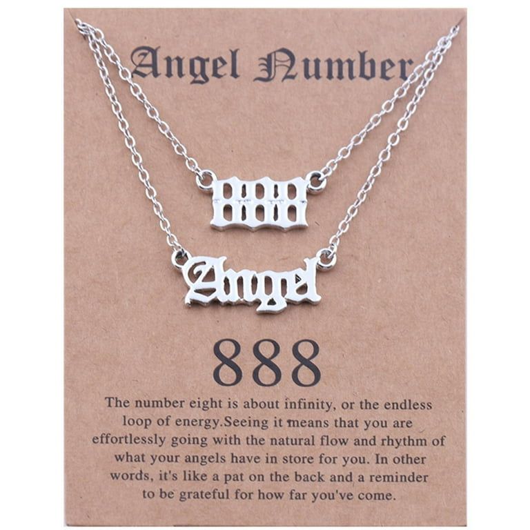 Minimalist Angel Numbers 2pc Necklace Set