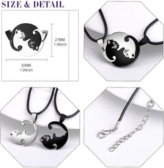 2pcs/set Stainless Steel Best Friends Necklace