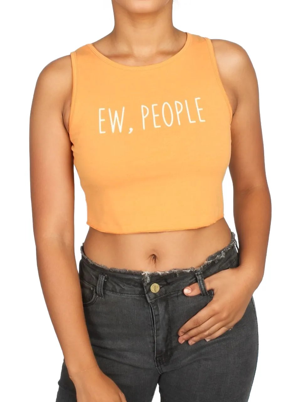 Letter Graphic Tank Crop Top