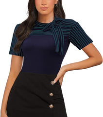 Tie Knot Curve Short Sleeve Top