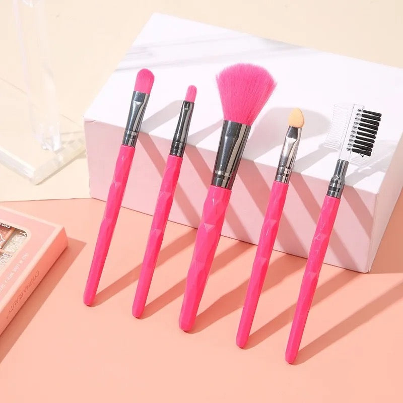 5pc colourful makeup brush set
