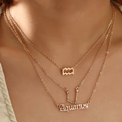 Star Sign Zodiac 3pc Necklace Set