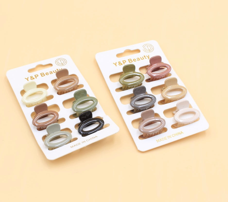 6pc Random Colour Mini Hair Grip Set