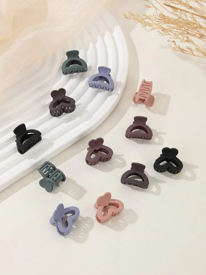 6pc Random Colour Mini Hair Grip Set