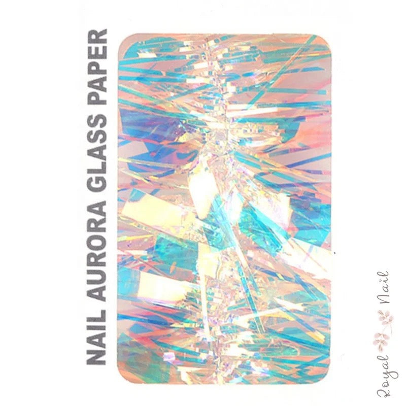 Nail aurora glass nail paper