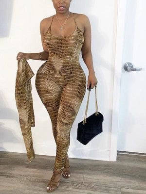 O-Neck Long Sleeve Two Piece Jumpsuit