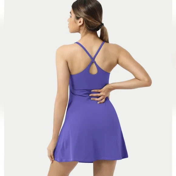 Spaghetti Strap Tennis Dress with shorts