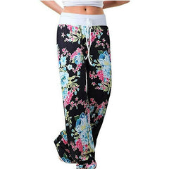 Floral Wide Leg Pant Palazzo Sweatpants