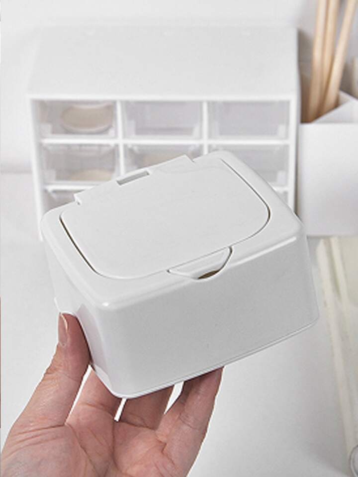 1pc Solid Color Stationery Storage Box