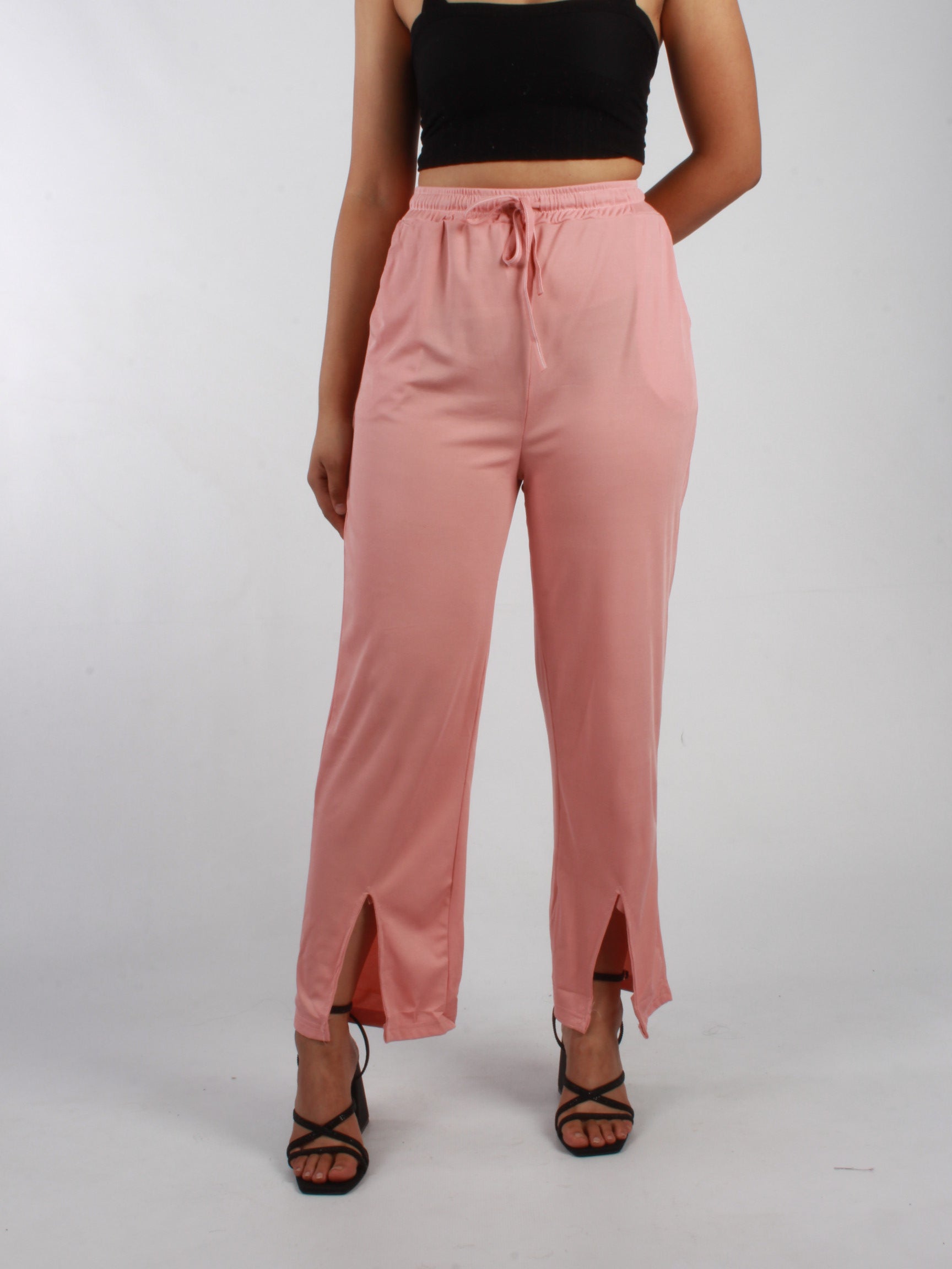 Front Split Straight Cut Thin Pants