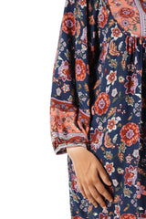 Floral Print Lantern Sleeve Mini Dress