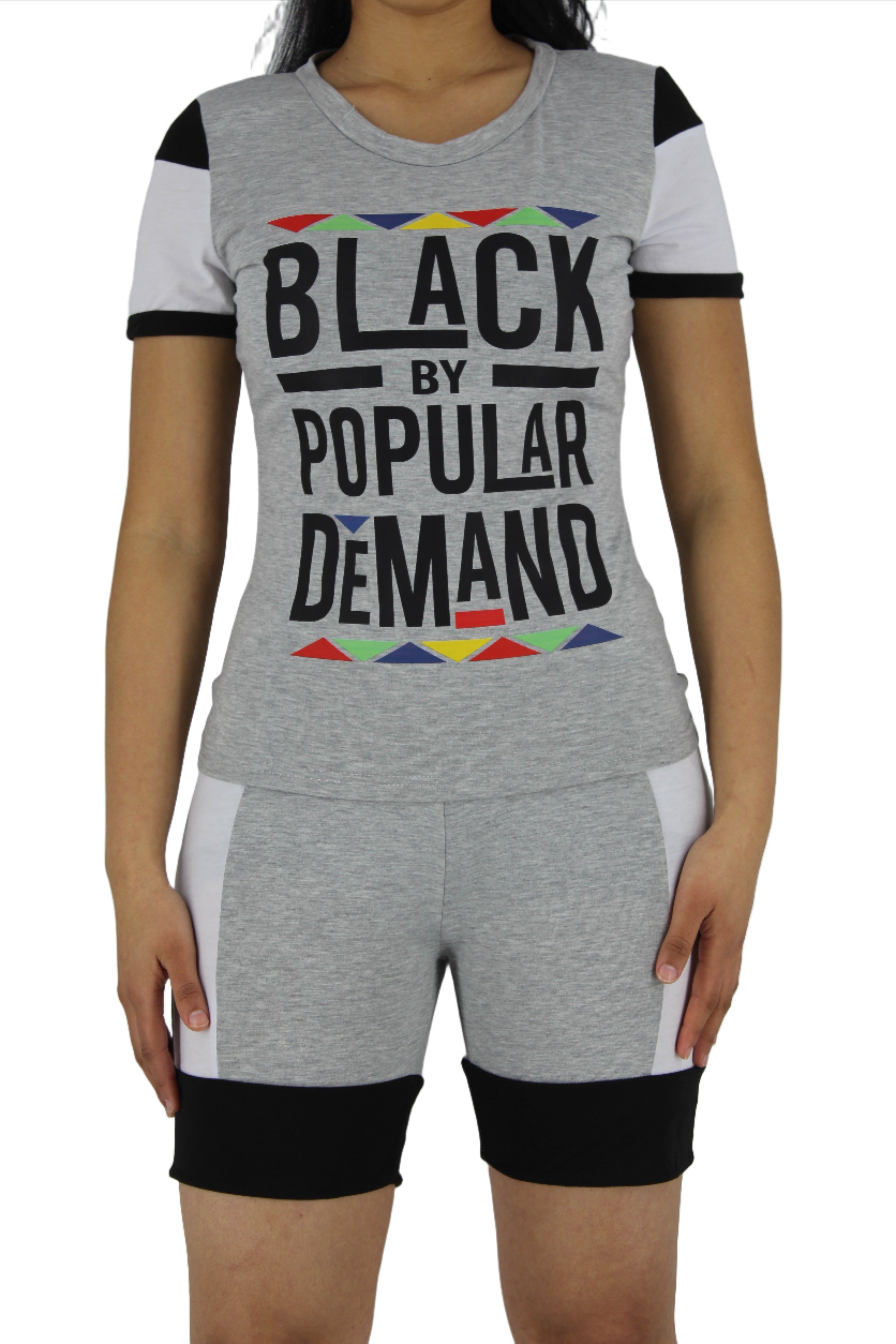 Graphic Letter 2 Piece Colou Block Athleisure Set