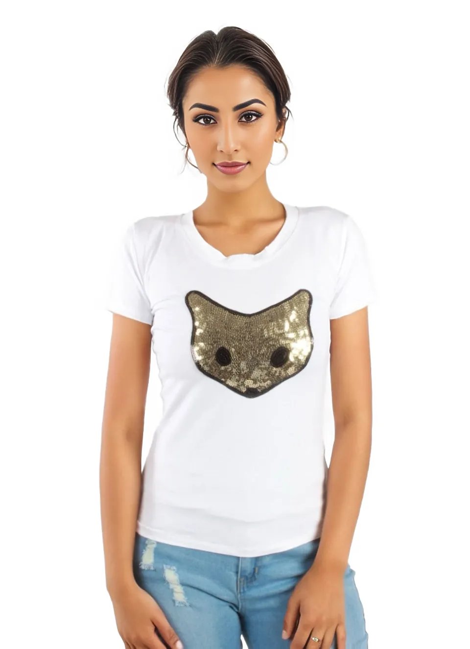 Glitter Graphic Fox T-Shirt