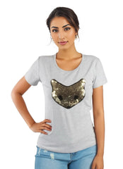 Glitter Graphic Fox T-Shirt