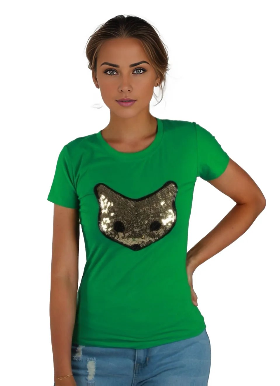 Glitter Graphic Fox T-Shirt