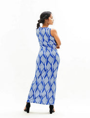 Lacy Pattern Sleeveless Maxi Dress