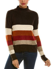 Stripe Long Sleeve Polo Neck Jersey