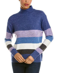 Stripe Long Sleeve Polo Neck Jersey