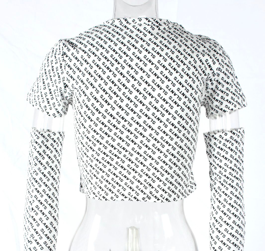 Crop top with arm sleeves set