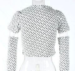 Crop top with arm sleeves set