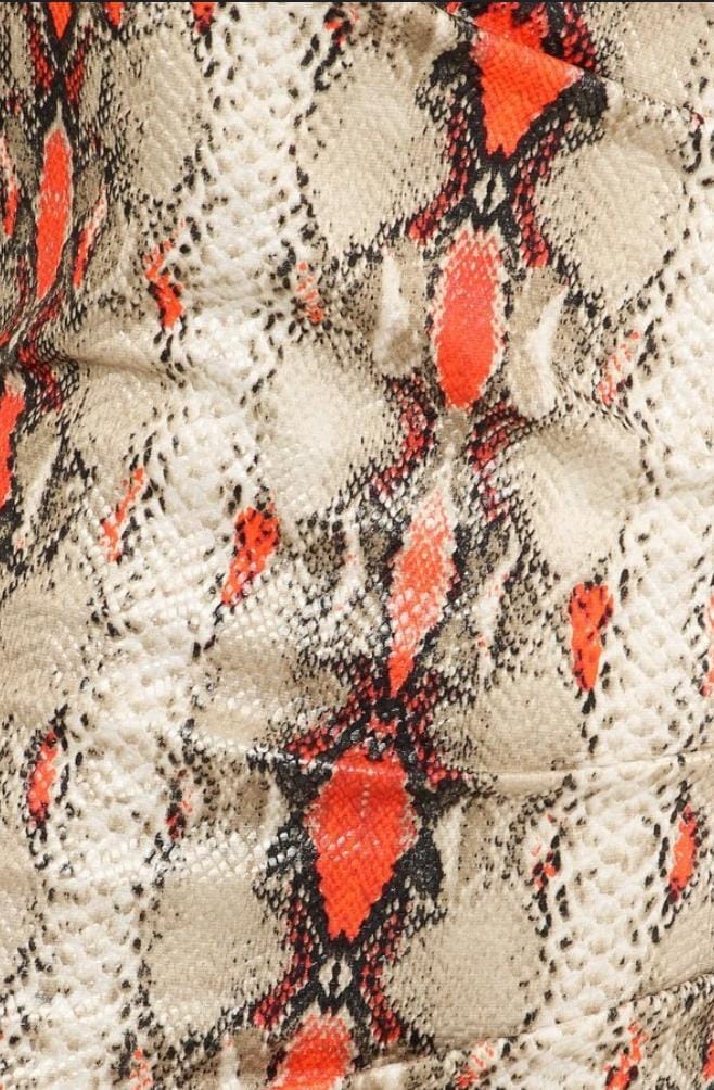 Snake Pattern Midi Bodycon Dress