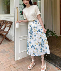 floral midi skirt - XD21