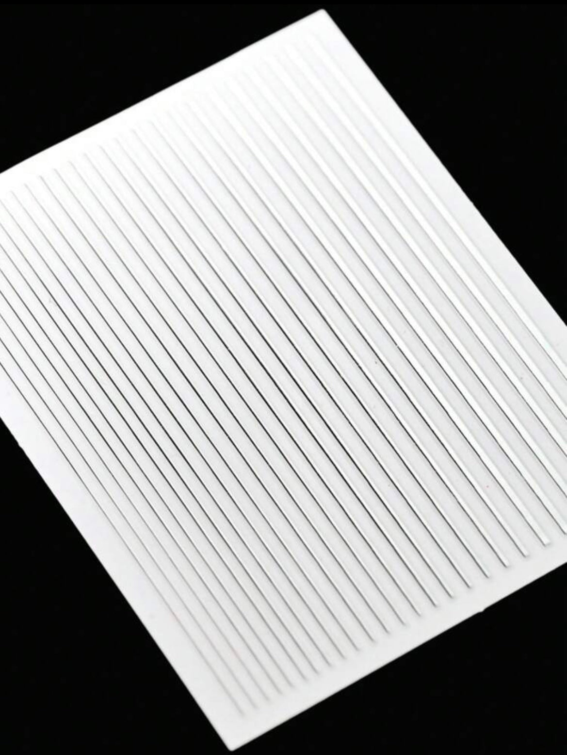 Silver 1sheet Stripe Pattern Nail Art Sticker